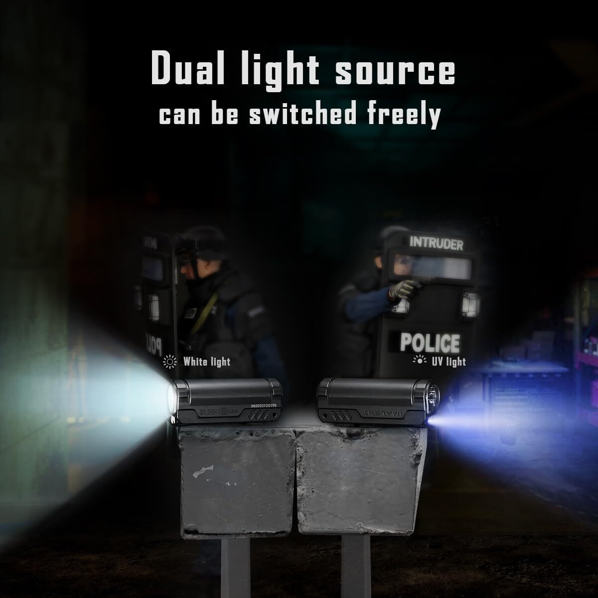 IMALENT BL50 3600 Lumens Rechargeable LED Flashlight with UV Light - Green