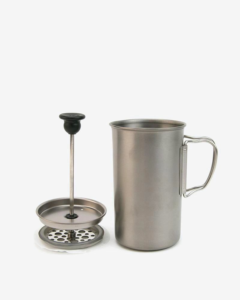 Titanium French Press Coffee Maker - Camping & Travel Coffee Brewer CS-111