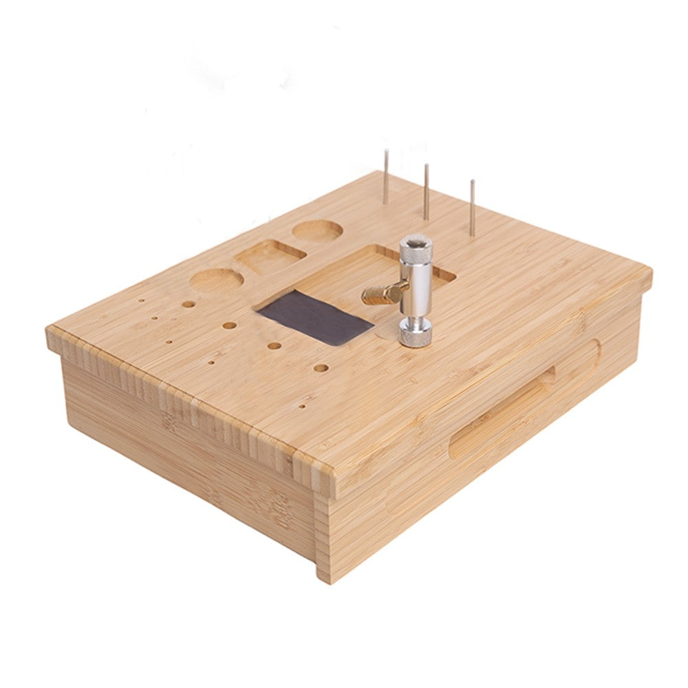 Drawer Organizer with 12 Slots - Bamboo Fly Tying Workstation & Tool Storage