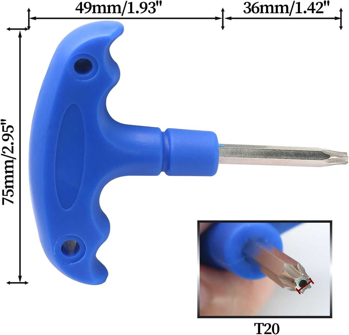 Golf Head Adjustment Wrench Tool for Driver Shafts - Alloy Steel, Blue