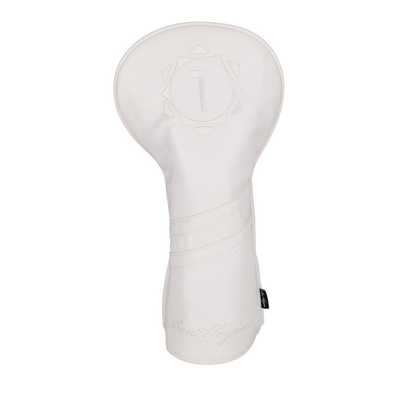 Golf Club Headcovers All White Premium Protectors for Drivers & Fairway Woods