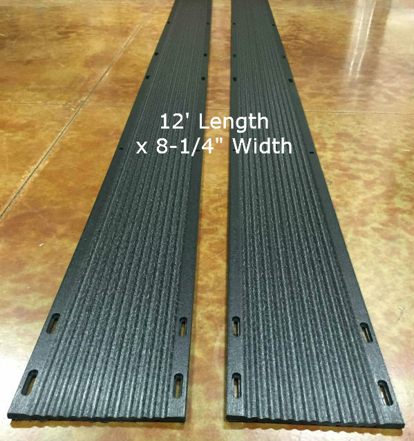 Snowmobile Trailer Ski Guides 12ft Pair - Easy Load & Unload