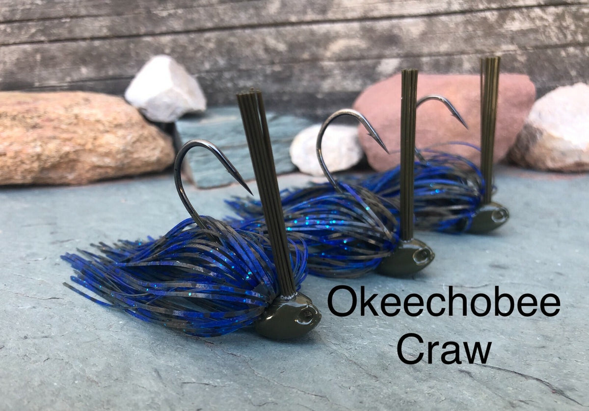 Bass Fishing Jigs Set - Weedless Flipping Jigs for Heavy Cover, Multiple Colors & Weights