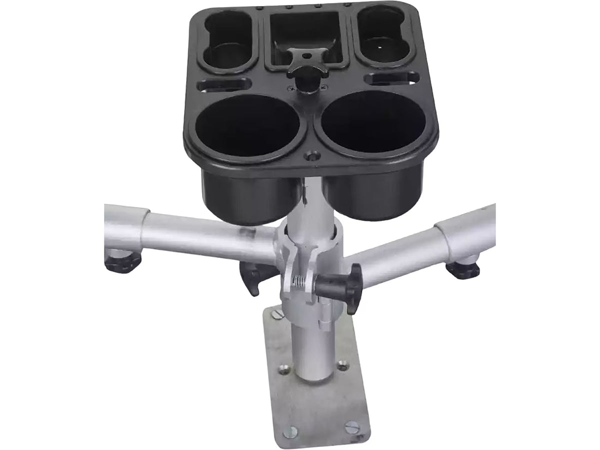 Marine Cup Holder with Tackle Trays - Fits ¾” Kingpin Pedestal