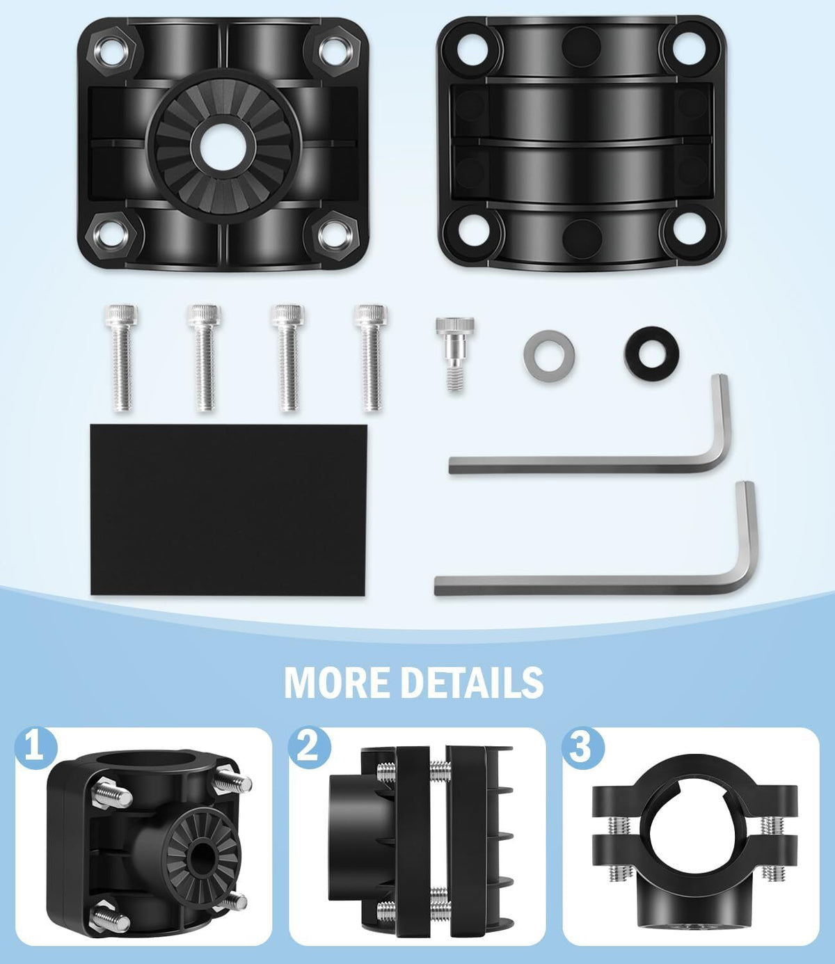 0 Degree Pole Mount for Panoptix LVS32 Transducer - Ice Fishing Marine Accessory