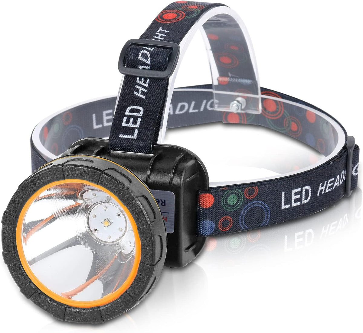 High-Power Rechargeable LED Headlamp for Hunting, Waterproof & Adjustable