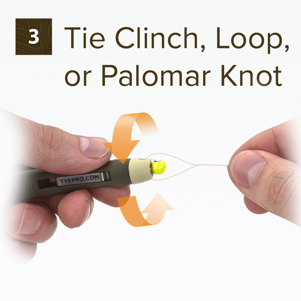 Fishing Knot Tying Tool with Line Clips and Lanyard - Hook & Jig Threader