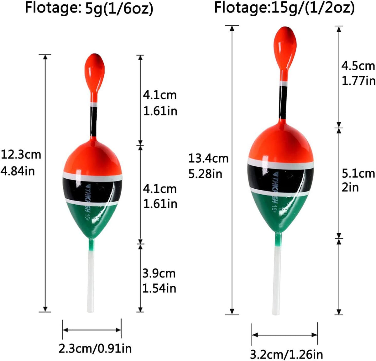 Balsa Slip Bobber Floats for Crappie Panfish Trout Bass Fishing Line Depth Slider