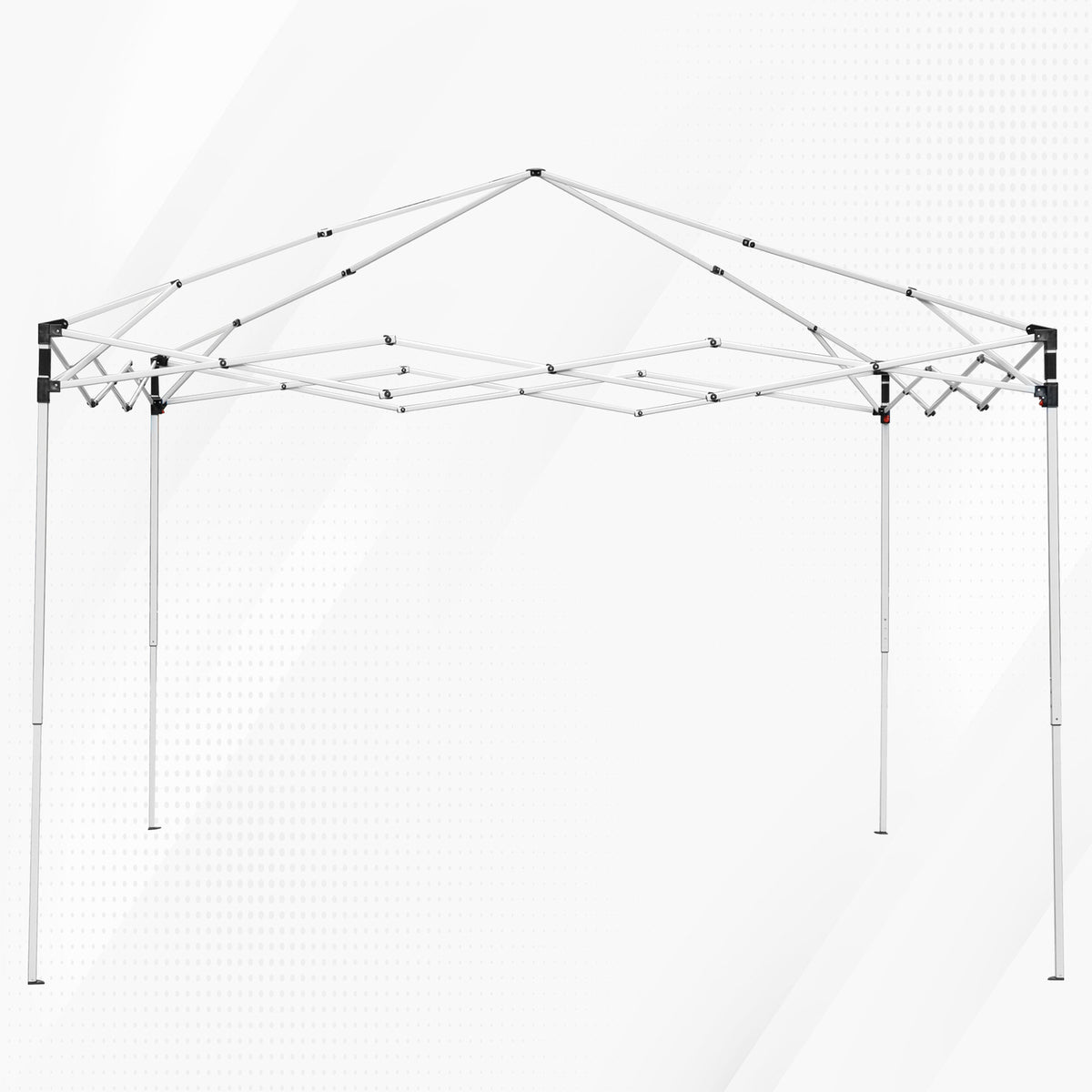 10x10ft Pop Up Canopy Tent with Water-Resistant Roof and Carry Bag Gray