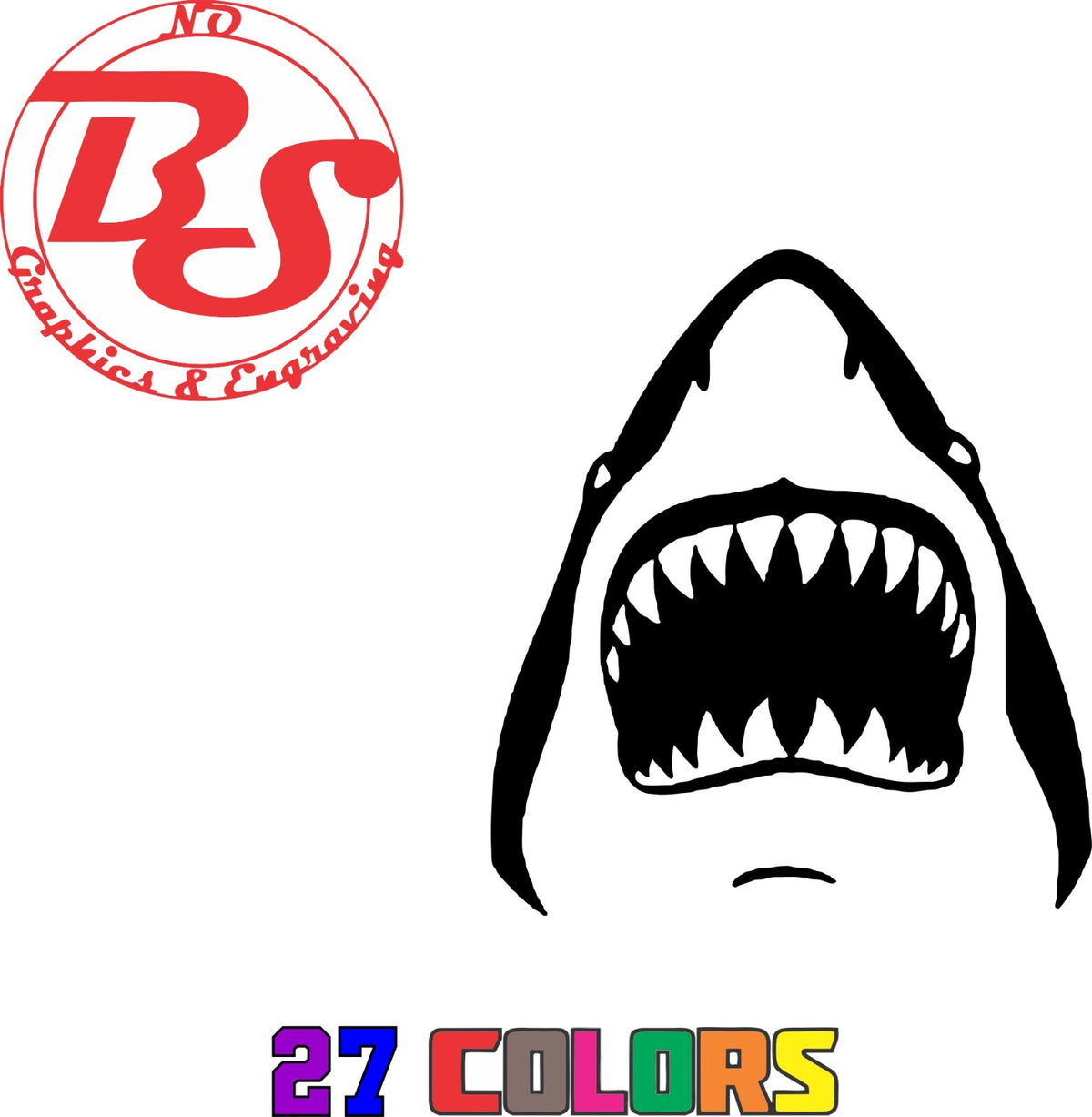6-Inch Ocean Fish Vinyl Decal - Shark Great White Hammerhead Ocean Salt Water Fish