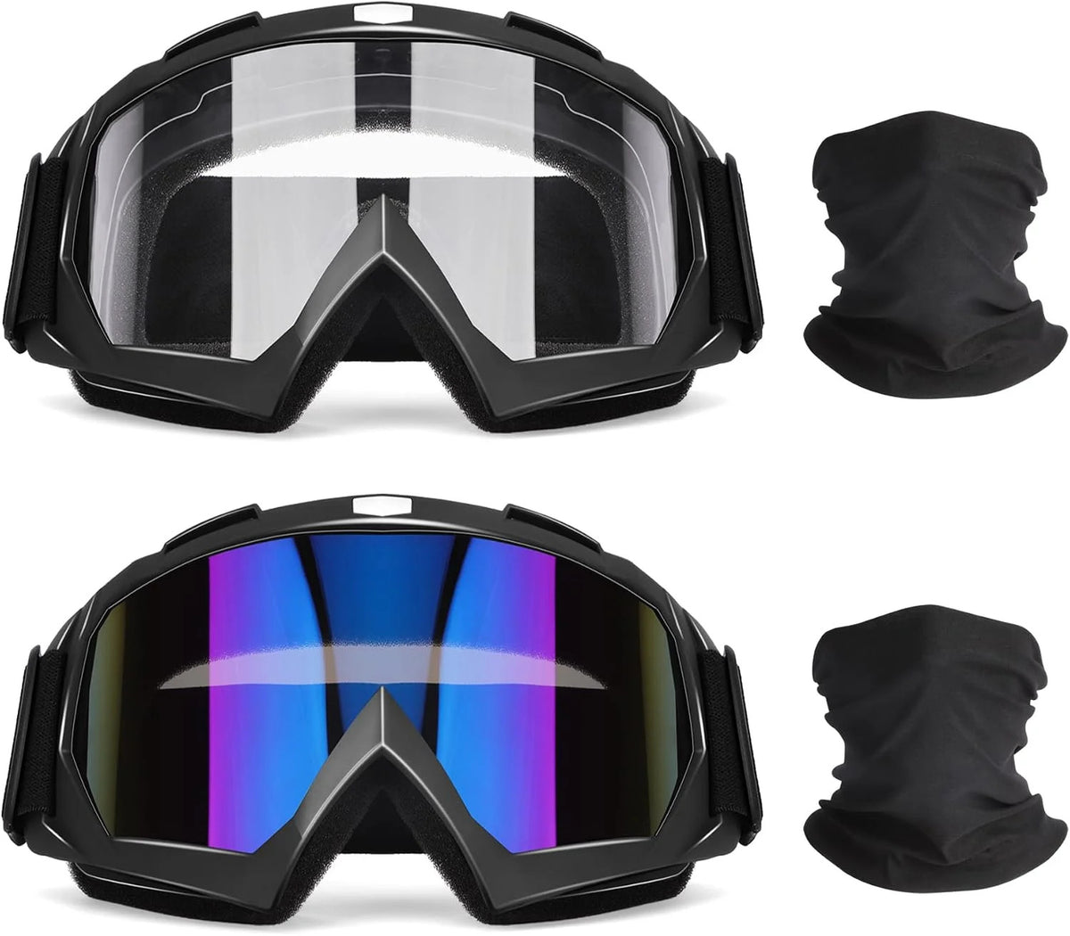 Motorcycle Goggles for ATV Dirt Bike Motocross - Impact-Resistant UV Protection