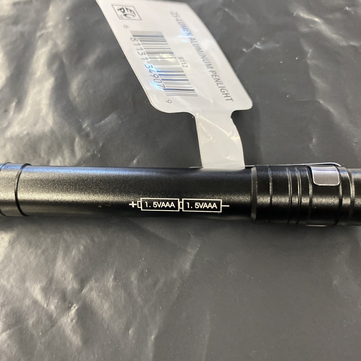 25-Lumen Aluminum LED Penlight Flashlight with Pocket Clip - Black