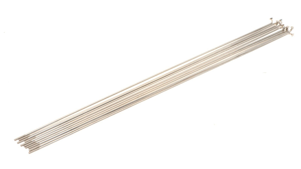 Bike Wheel Spokes 269mm 14g Double-Butted Silver J-Bend Lot of 10