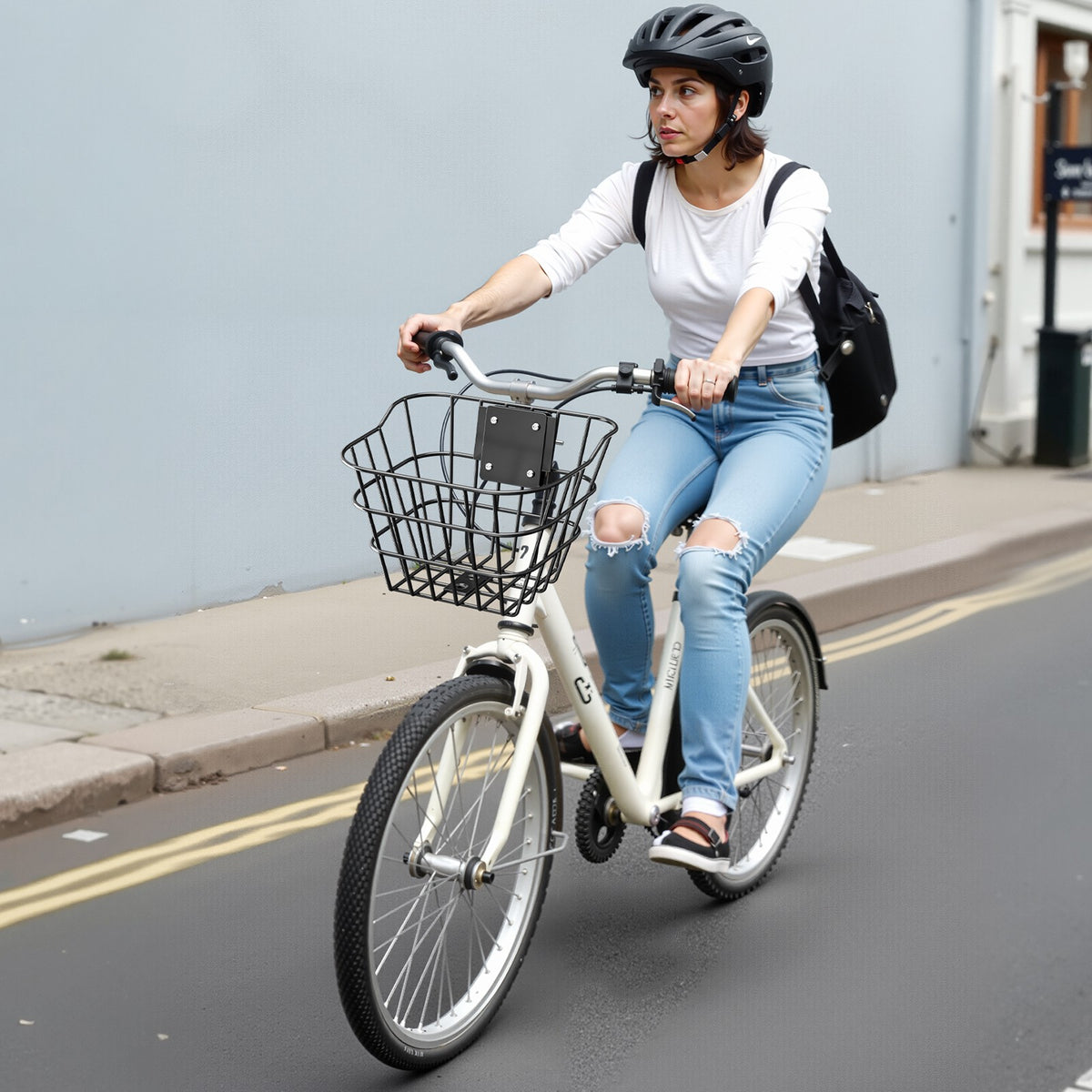 Bike and E-Scooter Front Basket with Mount – Durable Metal Storage for All Ages