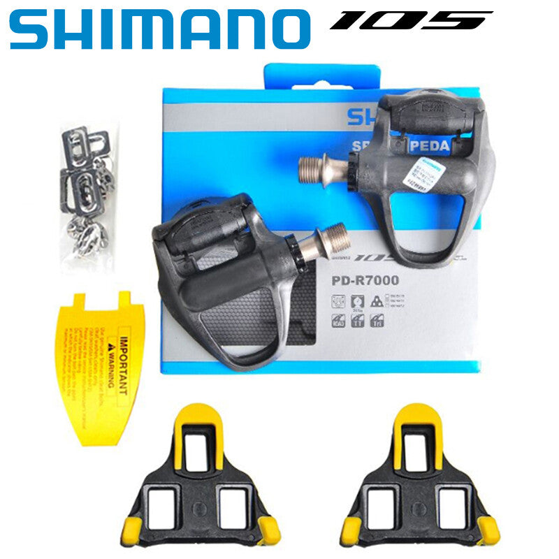 Shimano 105 PD-R7000 SPD-SL Road Bike Clipless Pedals with SH11 Cleats 9/16"