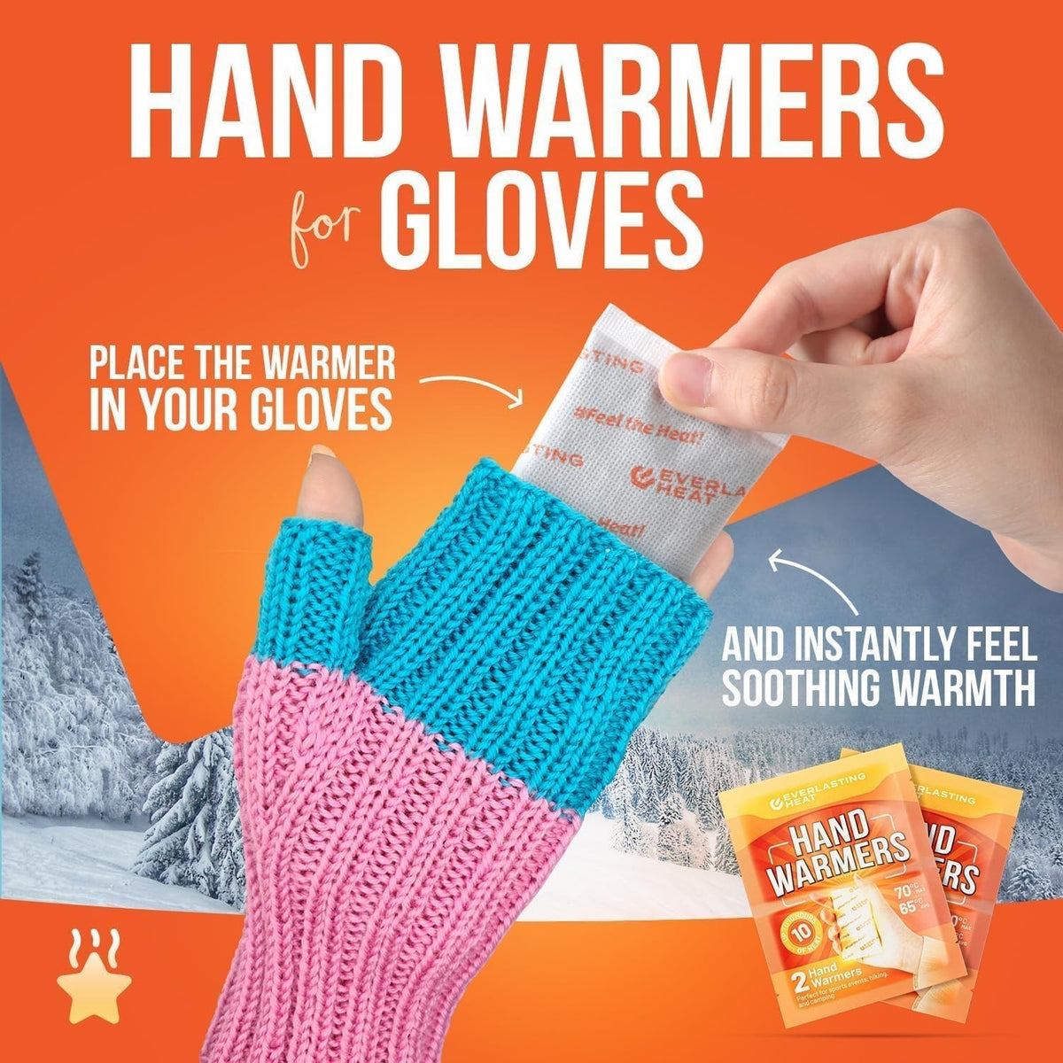 Disposable Hand Warmers 160 Pairs - Long Lasting Air Activated Heat