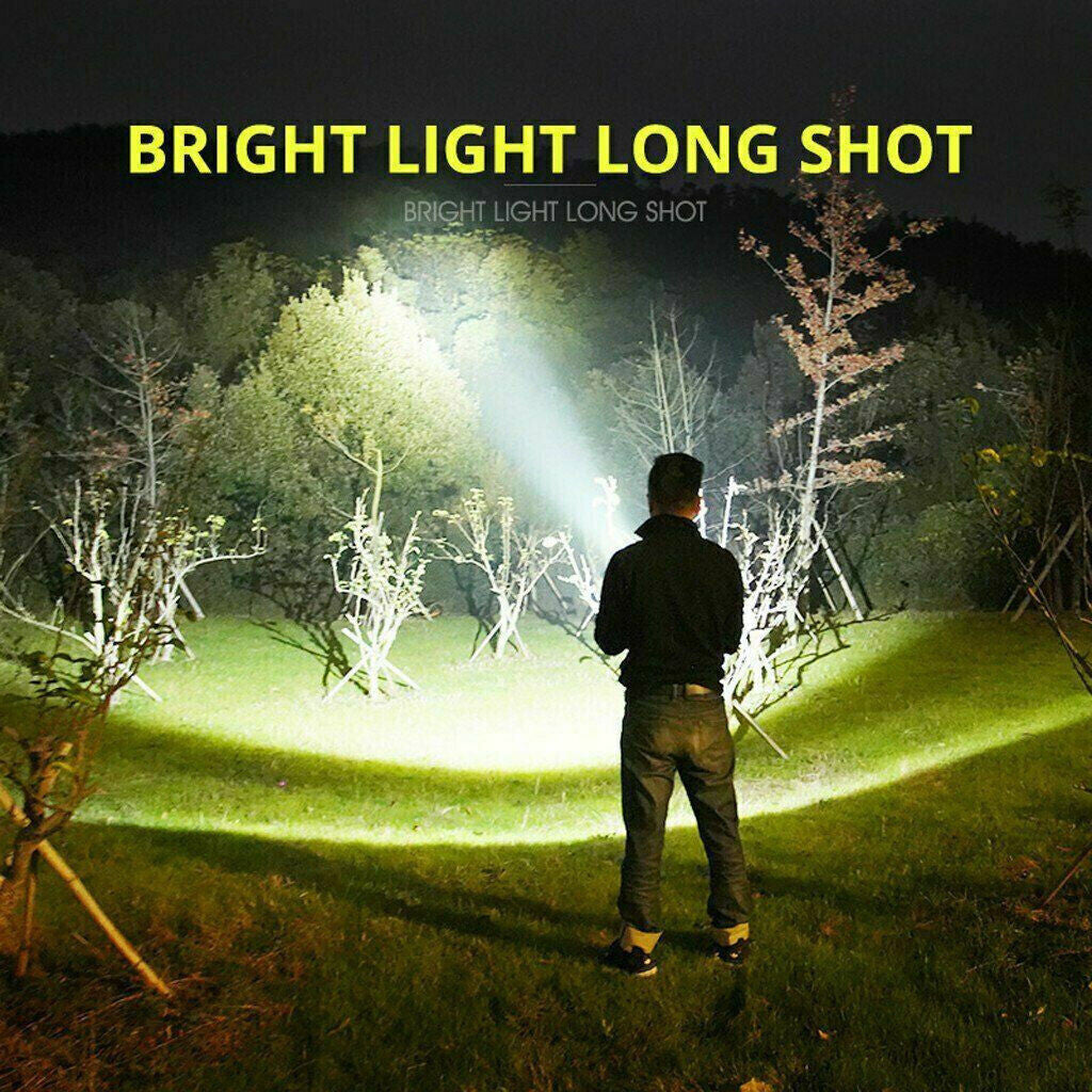 Super Bright Rechargeable LED Flashlight with Zoom, 1500+ Lumens, Waterproof