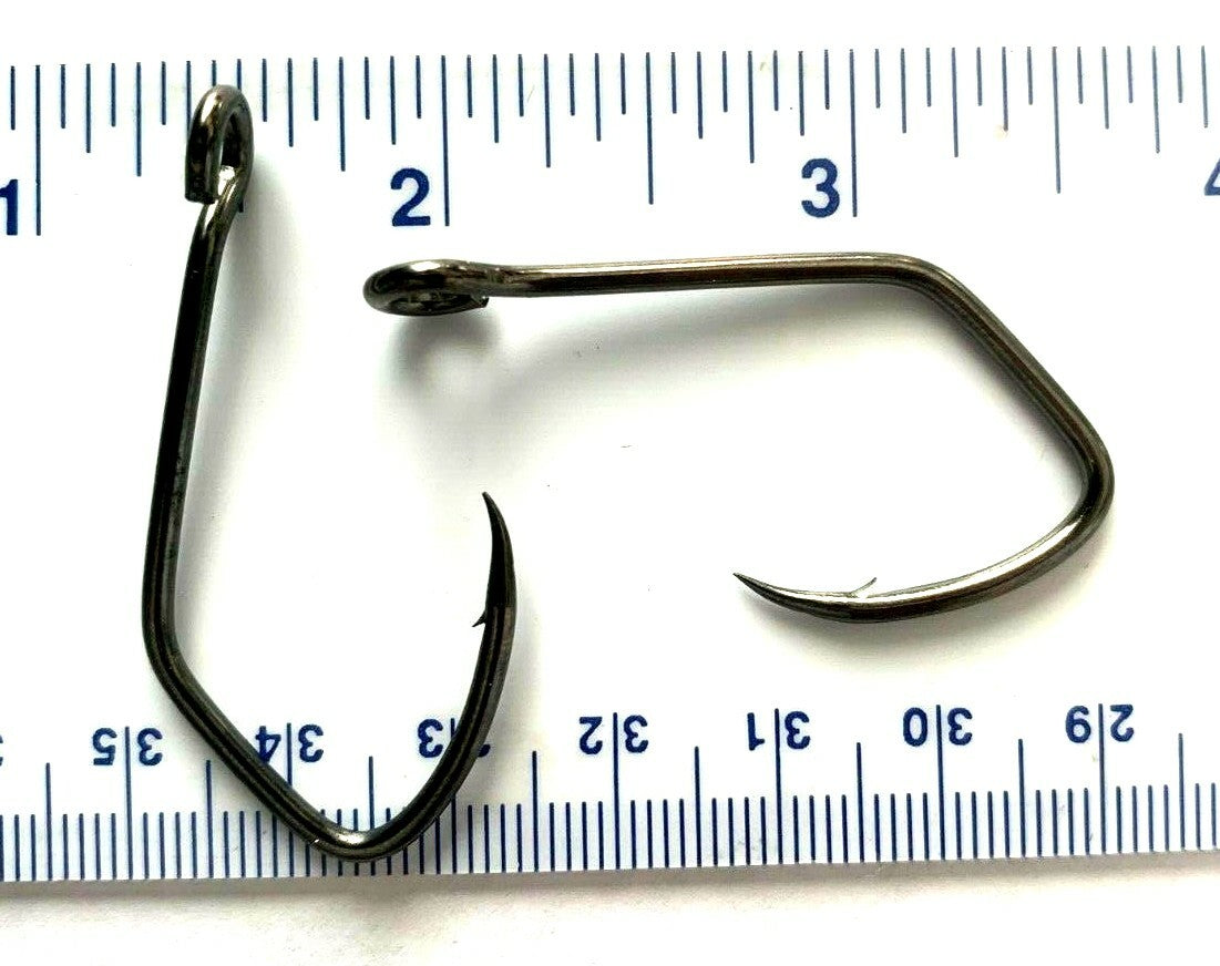 Matzuo 150010 Black Sickle Open Eye Siwash Fishing Hooks Size 4/0 - Pack of 50