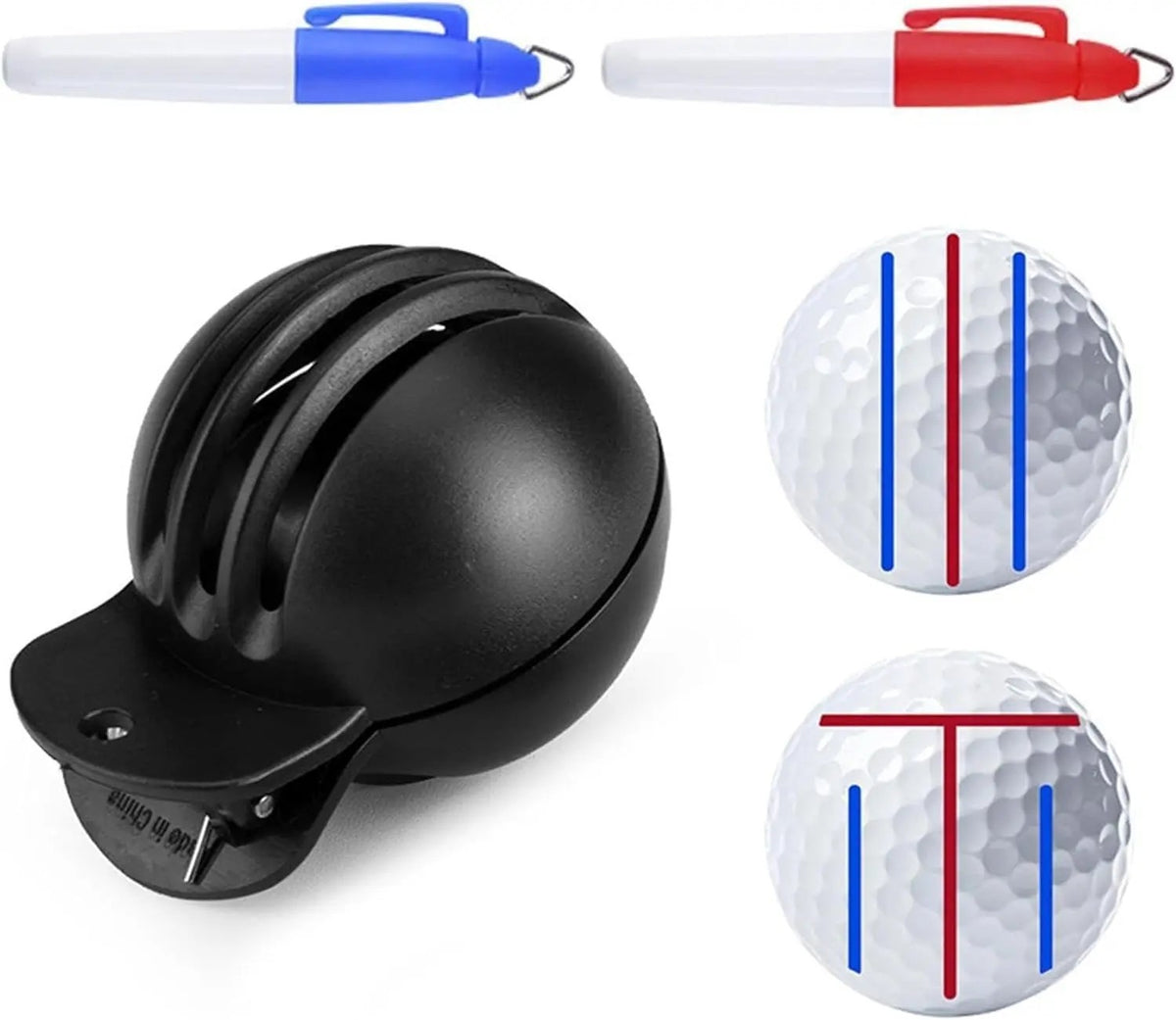 Golf Ball Alignment Tool Set with 2 Markers for Putting Accuracy