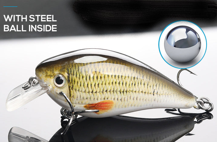 Squarebill Crankbait Lure 2.4 Inch 5-Pack - High-Def Fish Attractor for Shallow Water Fishing