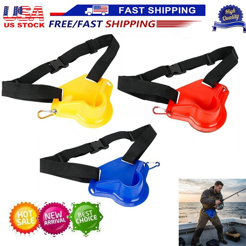 Adjustable Fishing Gimbal Fighting Belt with Rod Holder for Sea & Boat Fishing