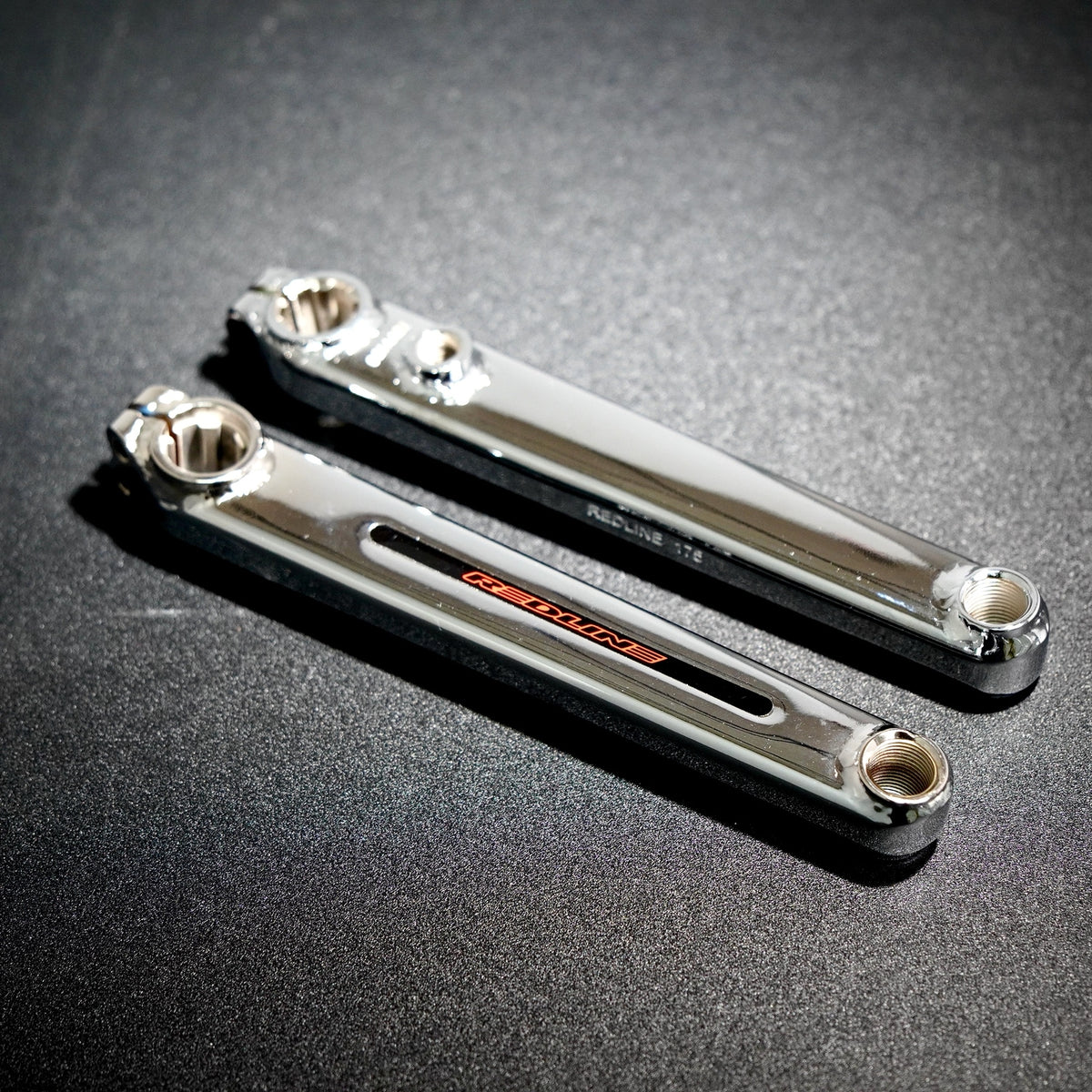 Old School BMX Crankset - Chrome 3-Piece Bicycle Cranks for Retro Builds