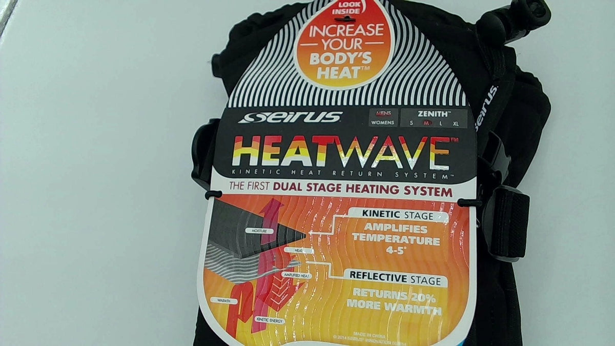Men's Heated Winter Gloves - Insulated, Adjustable Cuff, Black
