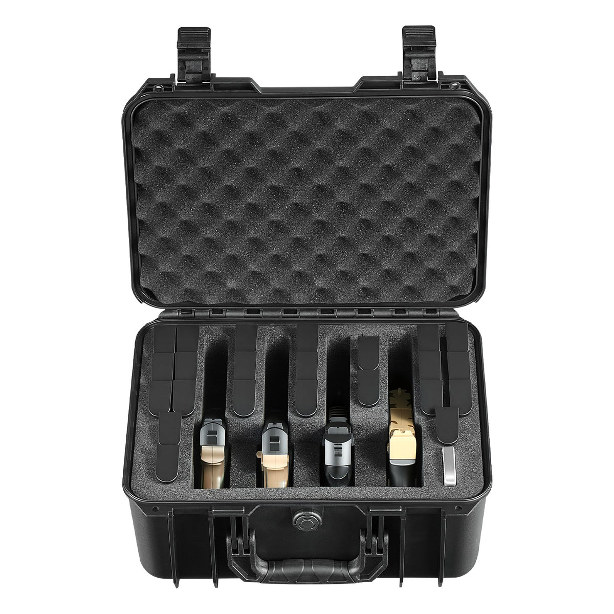 Durable Hard Pistol Case with Foam Interior for Secure Storage 15.9x12.5x7.5 in