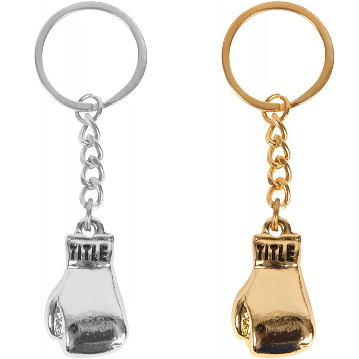 Heavy-Duty Metal Boxing Glove Keychain - Unisex Sport Accessory