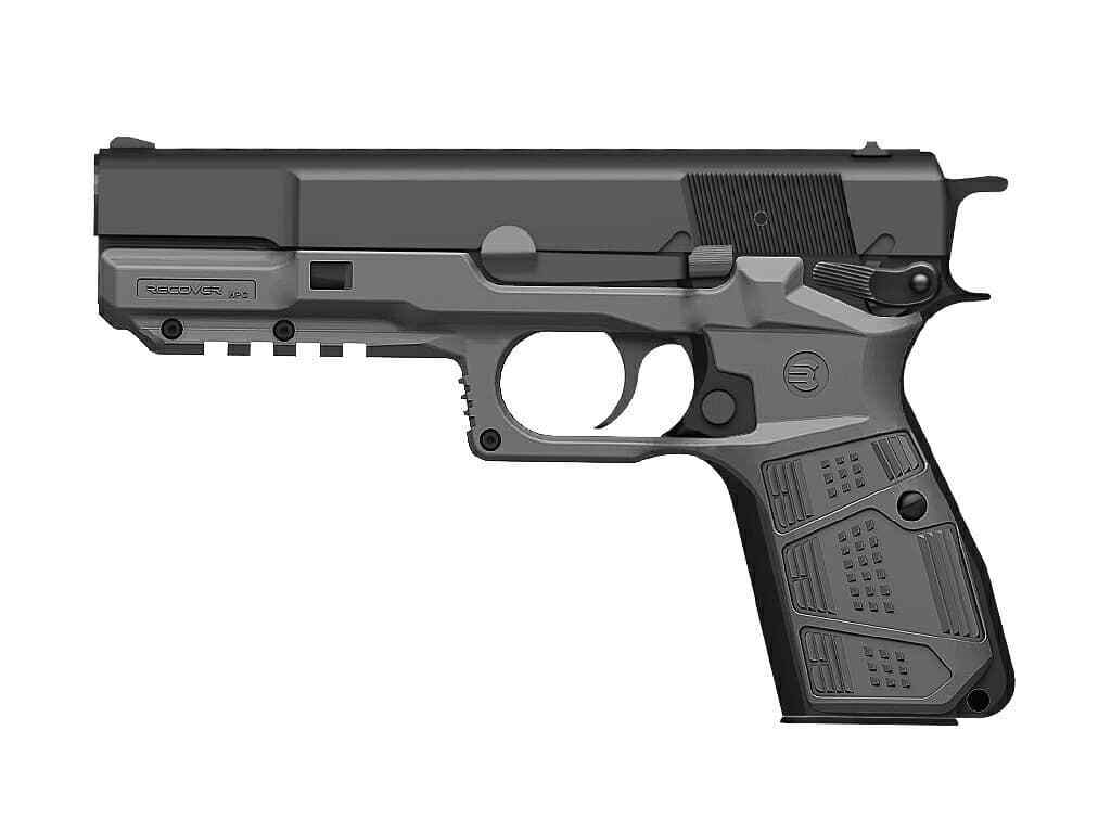 Recover Tactical HPC Grip and Rail System for Browning FN Hi Power - Lightweight, Easy Install, MIL-STD Rail