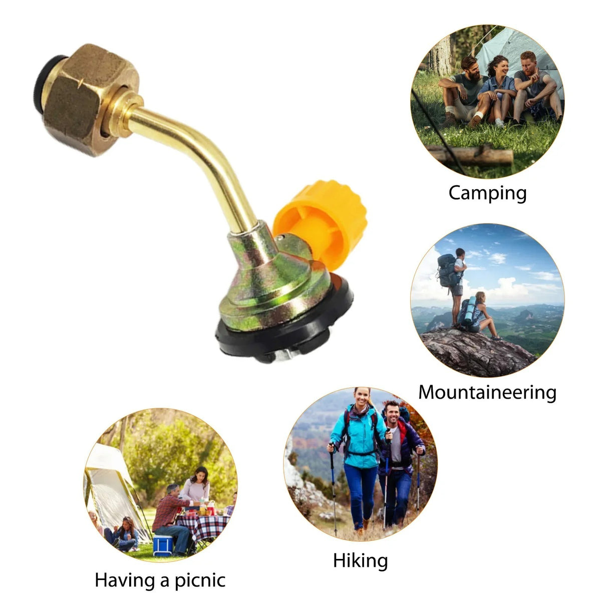 Camping Gas Refill Adapter & Inflation Valve System - Brass & Heavy-Duty Variants