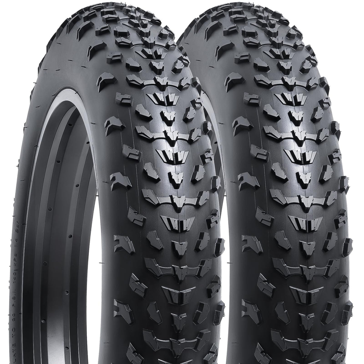 Fat Bike Tire and Inner Tube Set 20x4.0 for Mountain & Off-Road Biking