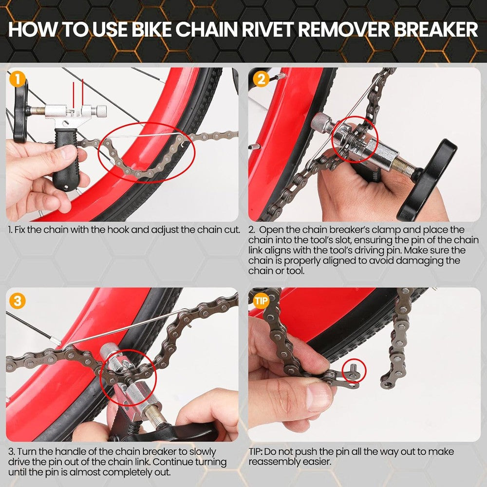 Bike Chain Splitter & Rivet Removal Tool for Bicycle Chain Repair