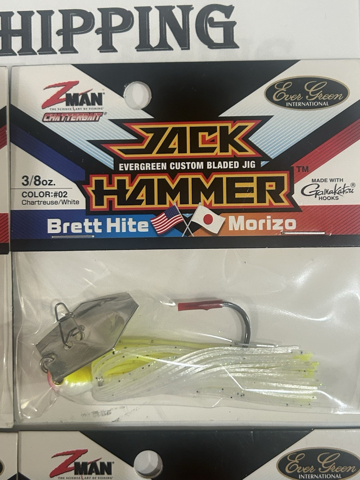Fishing Chatterbait Set - 4 Different 3/8 Oz Jack Hammer Lures