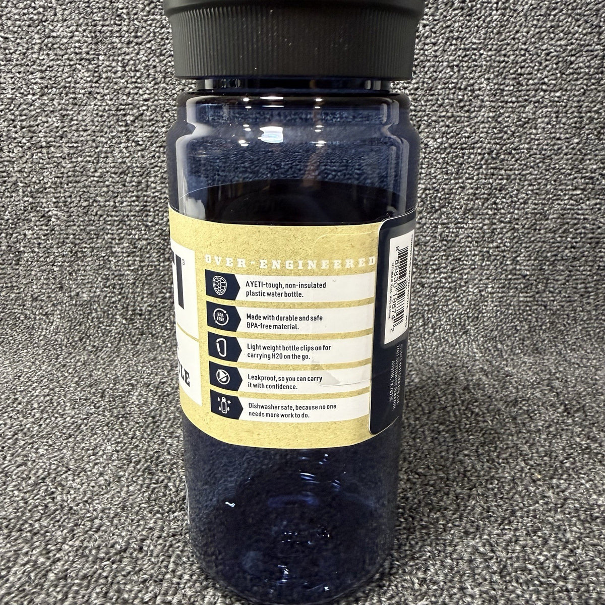 Yeti Yonder 20oz Water Bottle with Blue Cap Lightweight Hydration