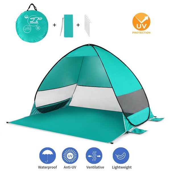 Portable Pop Up Beach Tent Sun Shade Shelter with Carry Bag UV Protection