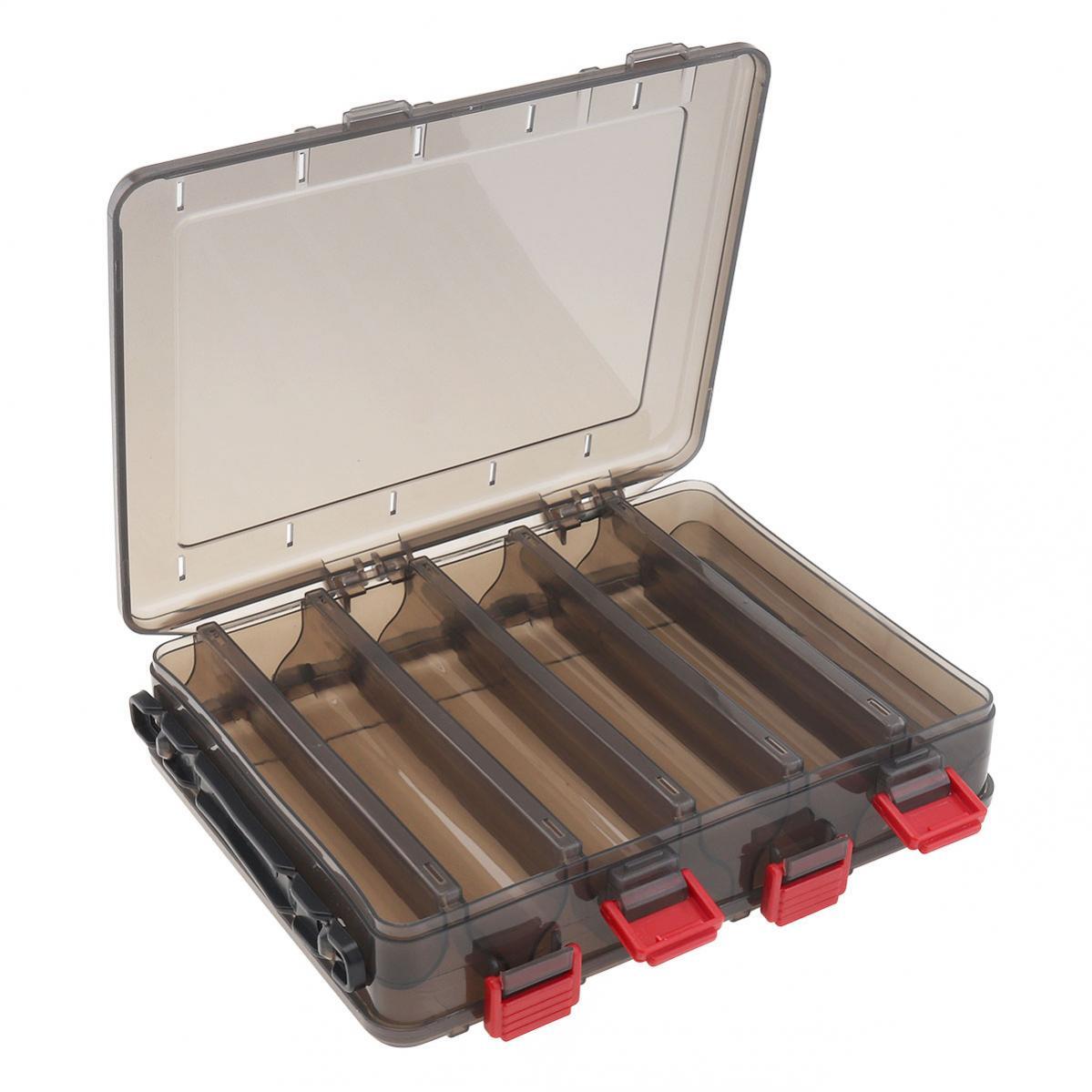 Portable Fishing Tackle Box with 10 Compartments, Waterproof Organizer Case