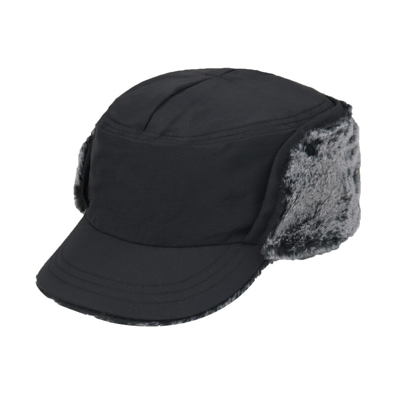 Men's Winter Windproof Ski Hat with Earflaps & Brim - Water-Resistant, Warm