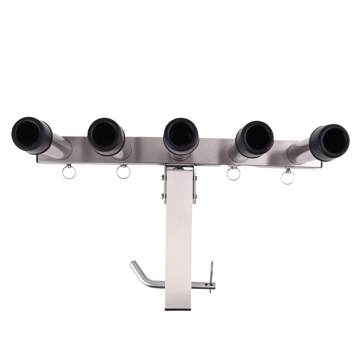 Adjustable Car Fishing Rod Holder for 2-Inch Hitch Receiver, Holds 5 Steel Rods