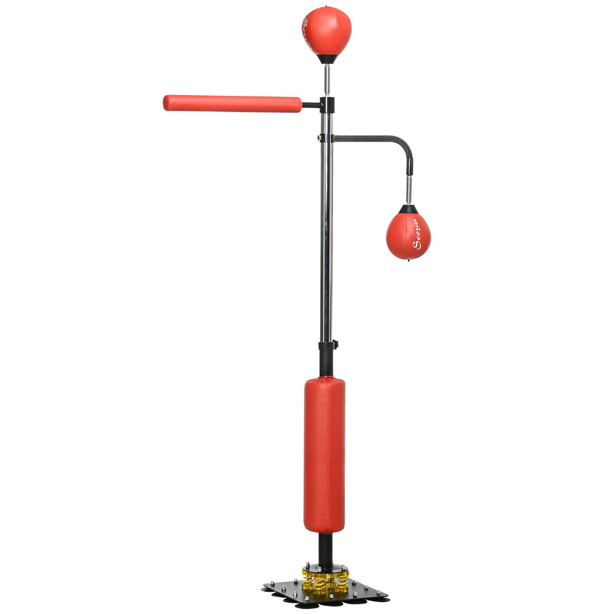 Freestanding Boxing Punching Bag with Reflex Bar Speed Balls Adjustable Stand