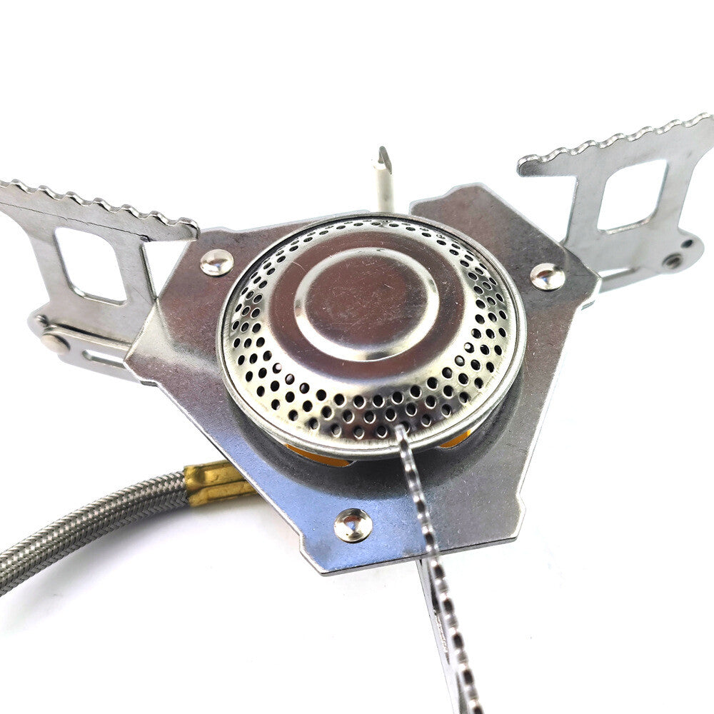 3900W Portable Camping Gas Stove with Propane Adapter, Windproof & Lightweight