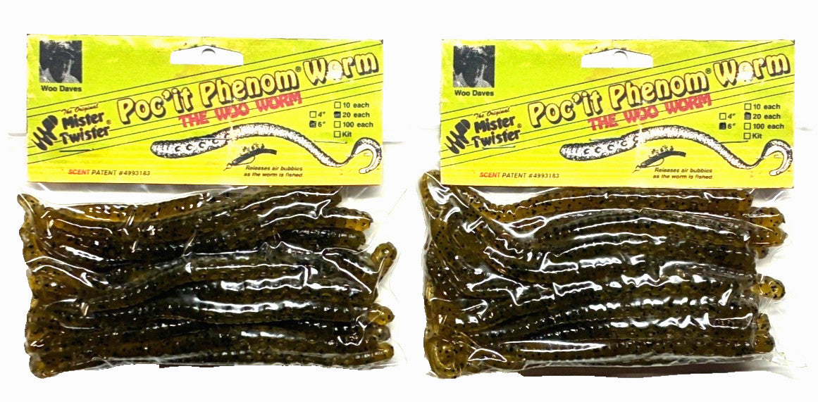 Motor Oil Black Pepper Scented Worm Set - 2 Packs, 20 Count Each