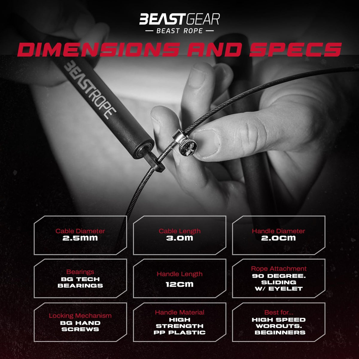 Premium Aluminium Jump Rope for Fitness Boxing MMA and HIIT Workouts