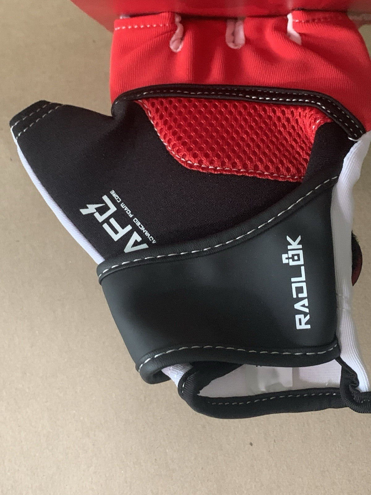 Adult Men’s Gel Bag Gloves - Black White Red L/XL Boxing & MMA Gear