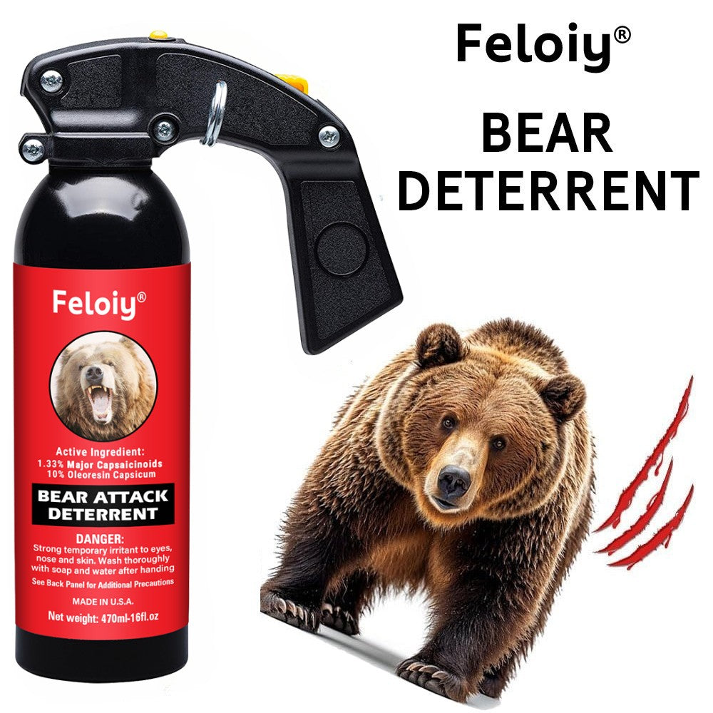 35ft Bear Deterrent Spray 16oz with Glow Cap for Camping Hiking Safety