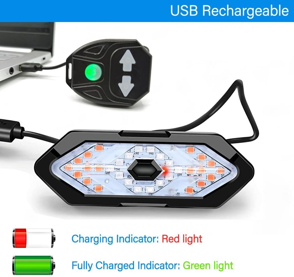 Rechargeable LED Bicycle Front and Rear Light with Horn and Power Bank Function