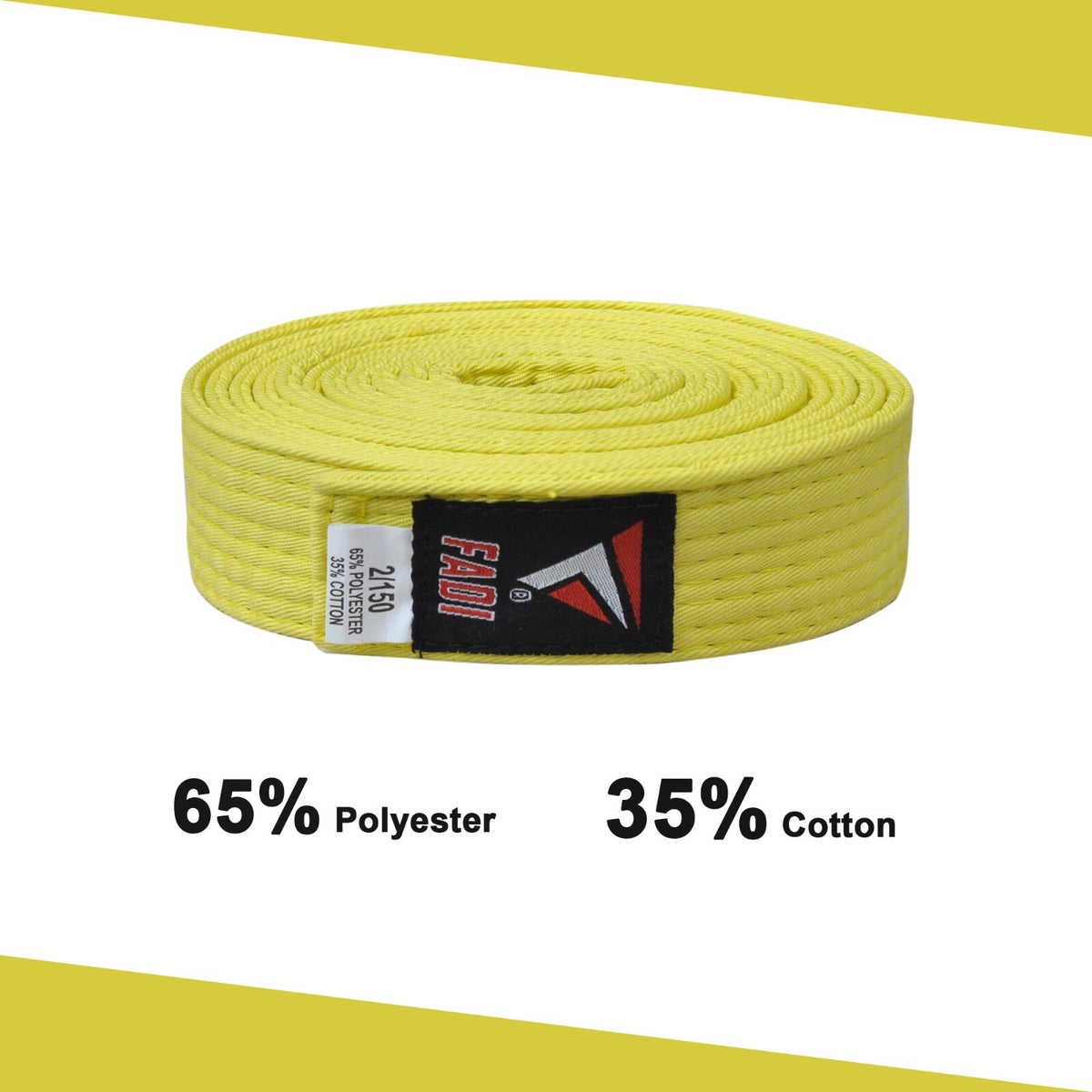 Martial Arts Belt for Karate Taekwondo Judo Unisex Kids & Adults - Durable Cotton-Poly Blend