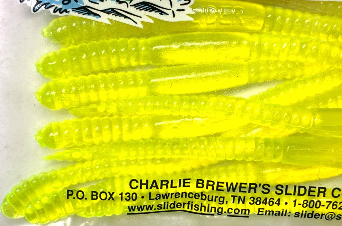 Fishing Bait Set - Charlie Brewer Slider Worms and Grubs, 40 Total