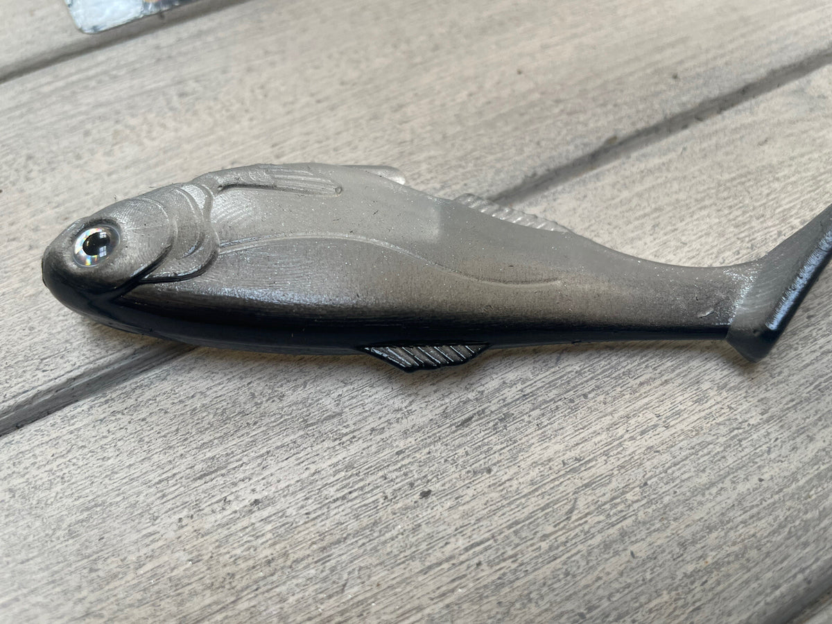 4-Inch Pearl Shad Weedless Swimbait - Pack of 2 Fishing Lures