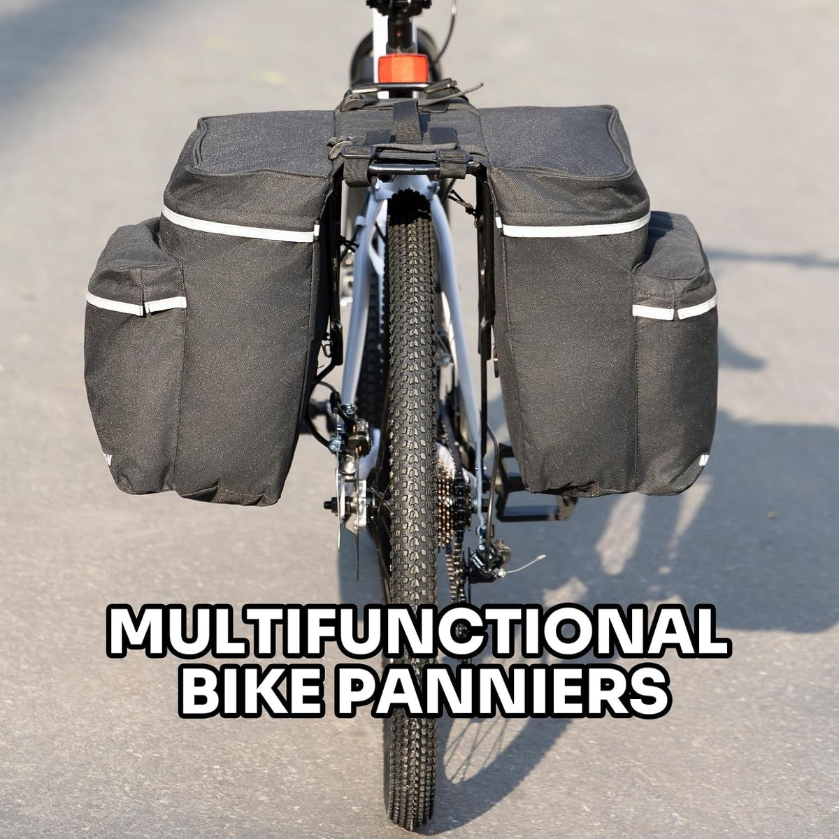 Waterproof 34L Bicycle Pannier Bags for Rear Rack - MTB Road E-Bike Storage